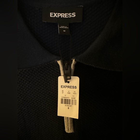 NWT Men’s Express Zip-Up Polo - Picture 5 of 5